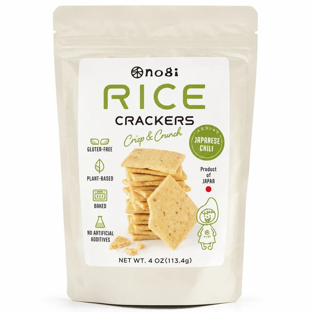 NOGI Japanese Chili rice crackers, U.S. 4 oz package