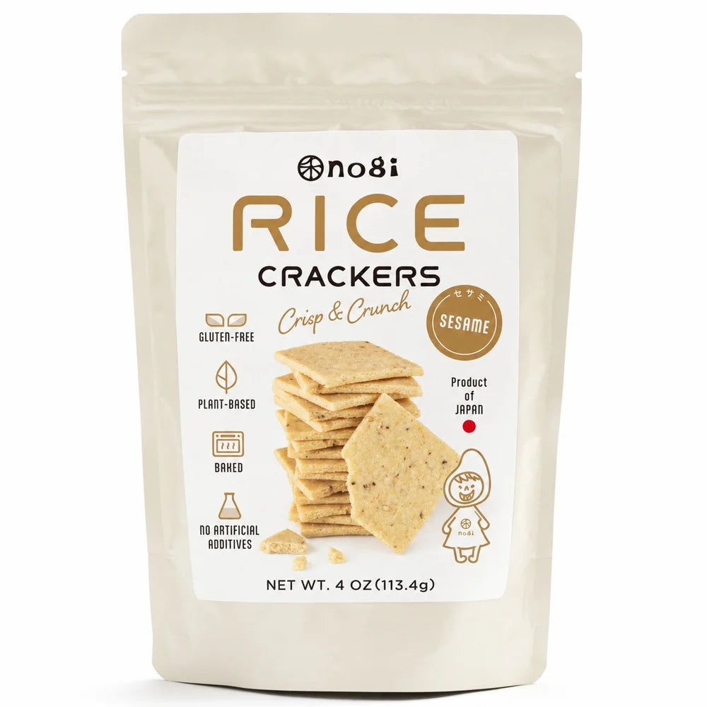 NOGI Sesame rice crackers, U.S. 4 oz package